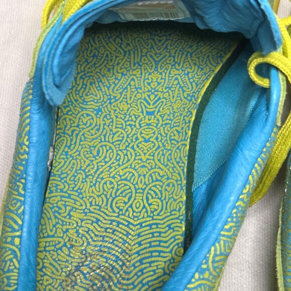 Puma x Solange Suede Classic Lines Yellow Sulphur Spring Blue Low Top Sneakers 9 - Picture 8 of 9